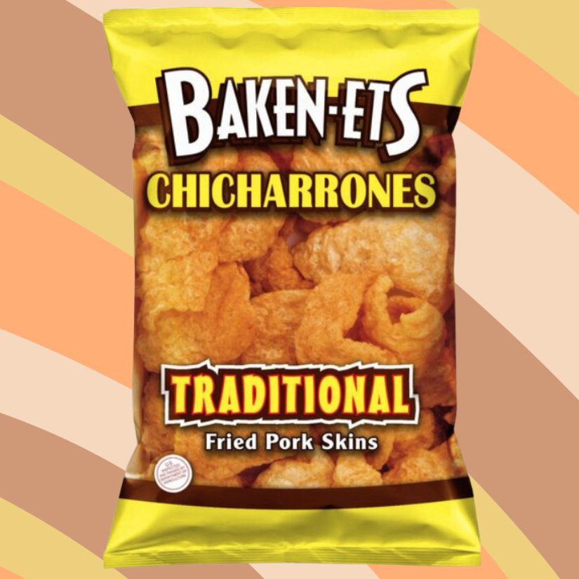 Baken-Ets Traditional Fried Pork Skins, 4 oz bag available at CrunchyFix with free delivery