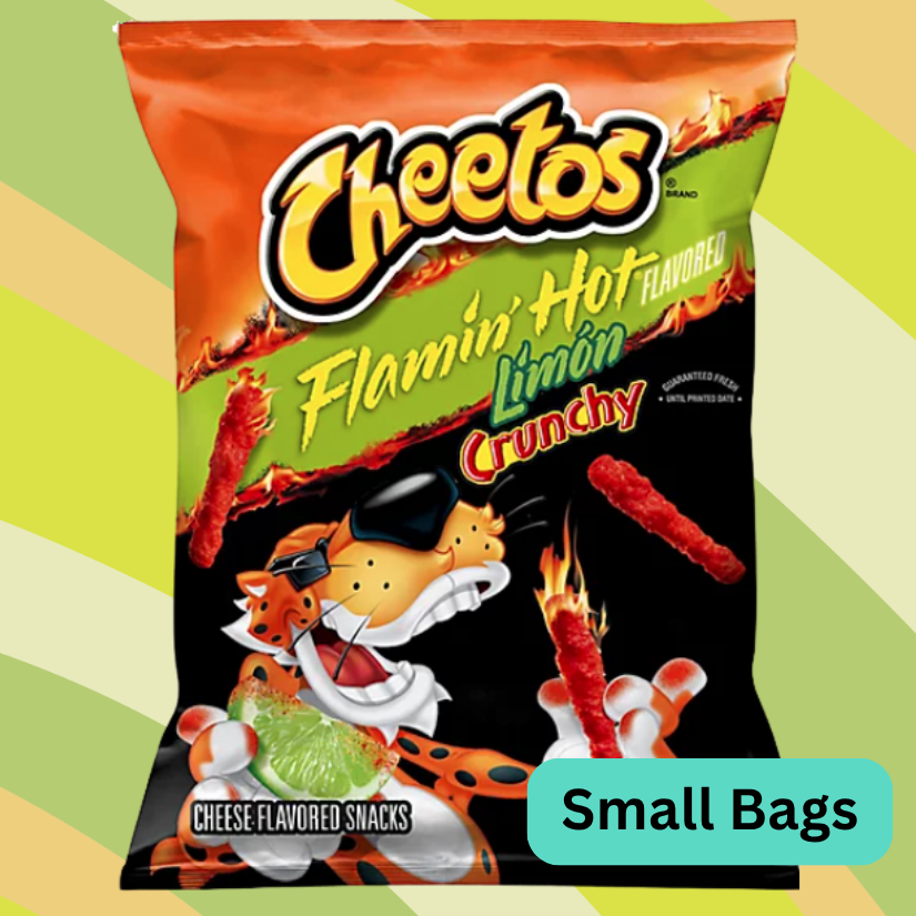 Cheetos Crunchy Flamin Hot Limon, 2.75 oz bag available at CrunchyFix with free delivery