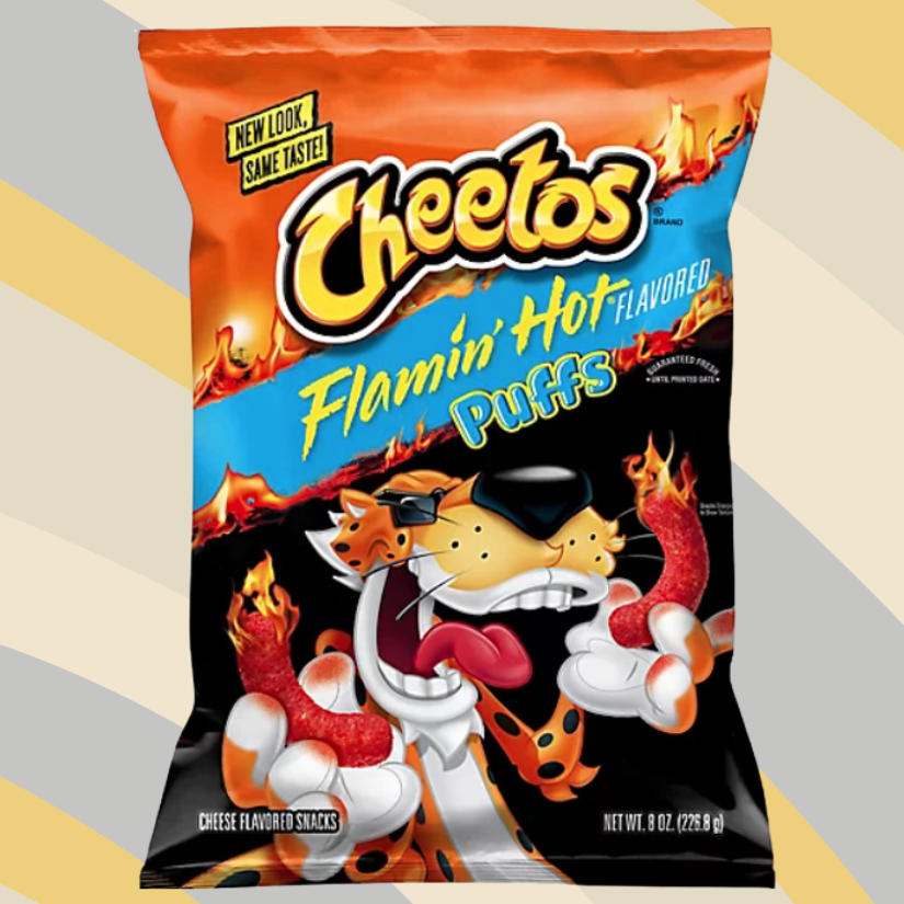 Cheetos Puffs Flamin' Hot, 8 oz bag available at CrunchyFix with free delivery