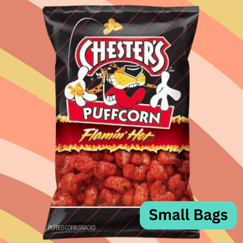 Chester's Flamin' Hot Puffcorn, 2 oz bag available at CrunchyFix with free delivery