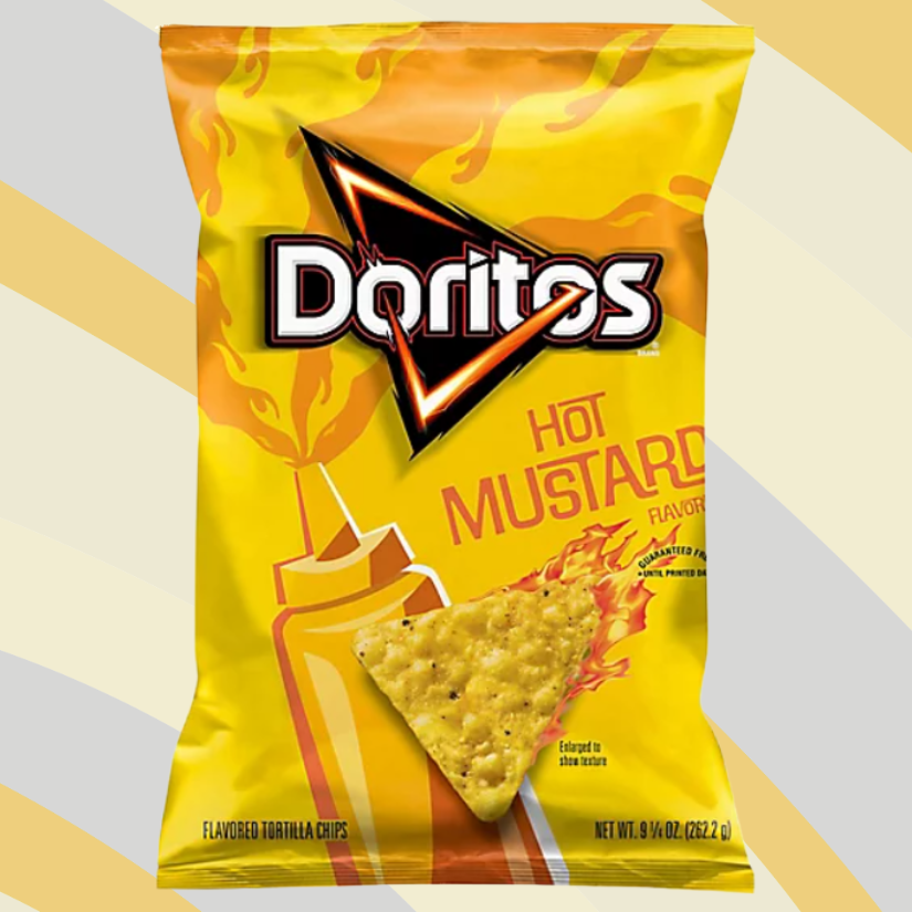 Doritos Hot Mustard Tortilla Chips, 9.25 oz bag available at CrunchyFix with free delivery