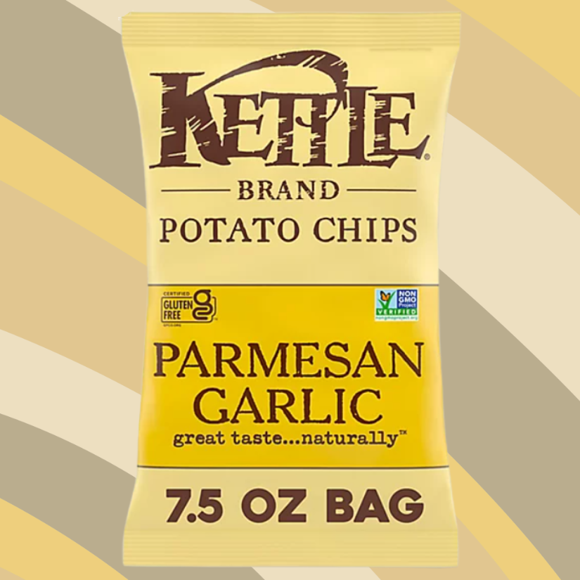 Kettle Brand Parmesan Garlic Potato Chips, 7.5 oz bag available at CrunchyFix with free delivery