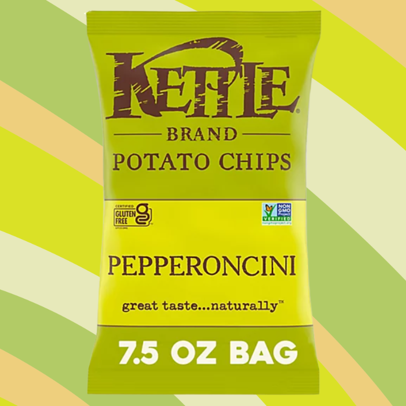 Kettle Brand Pepperoncini Potato Chips, 7.5 oz bag available at CrunchyFix with free delivery