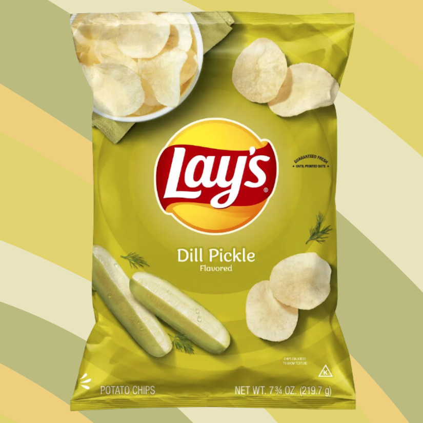 Lay's Dill Pickle Potato Chips, 7.75 oz bag available at CrunchyFix with free delivery
