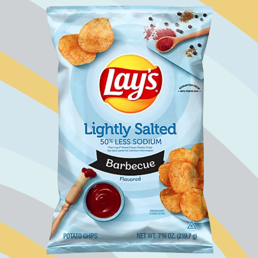 Lay's Lightly Salted BBQ Potato Chips, 7.75 oz bag available at CrunchyFix with free delivery