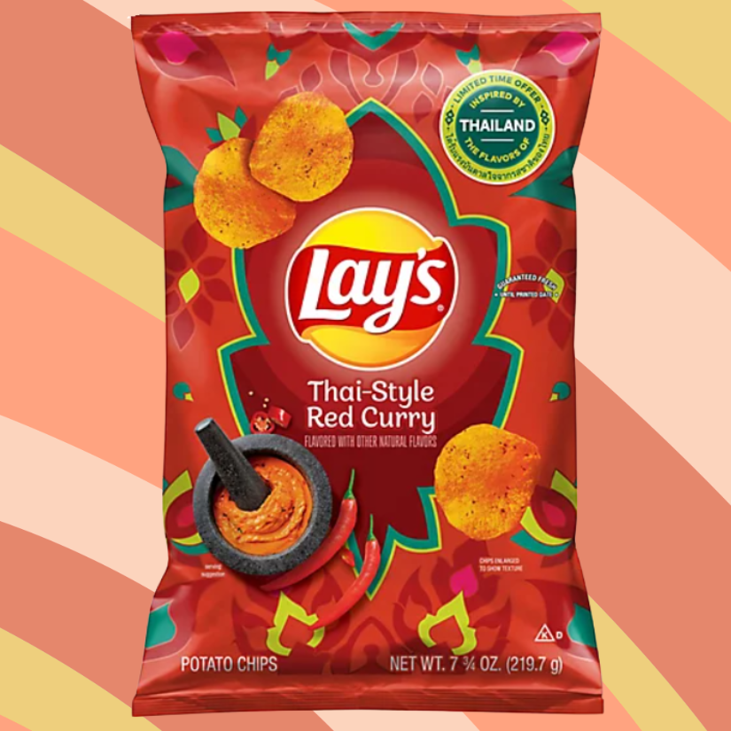 Lay's Thai Style Red Curry Potato Chips, 7.75 oz bag available at CrunchyFix with free delivery