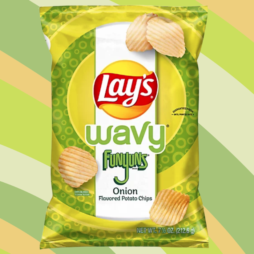 Lay's Wavy Funyuns Onion Potato Chips, 7.75 oz bag available at CrunchyFix with free delivery