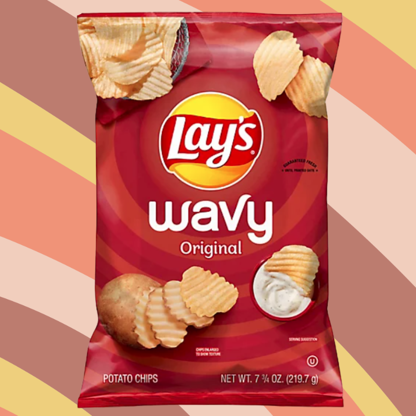 Lay's Wavy Original Potato Chips, 7.75 oz bag available at CrunchyFix with free delivery