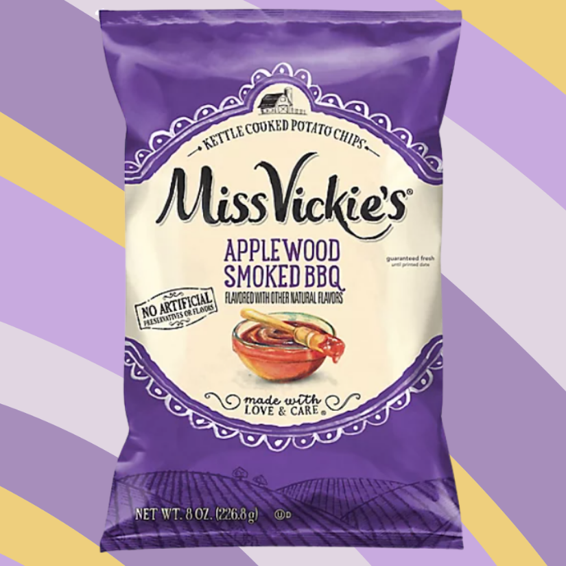 Miss Vickie's Applewood Smoked BBQ Potato Chips, 8 oz bag available at CrunchyFix with free delivery