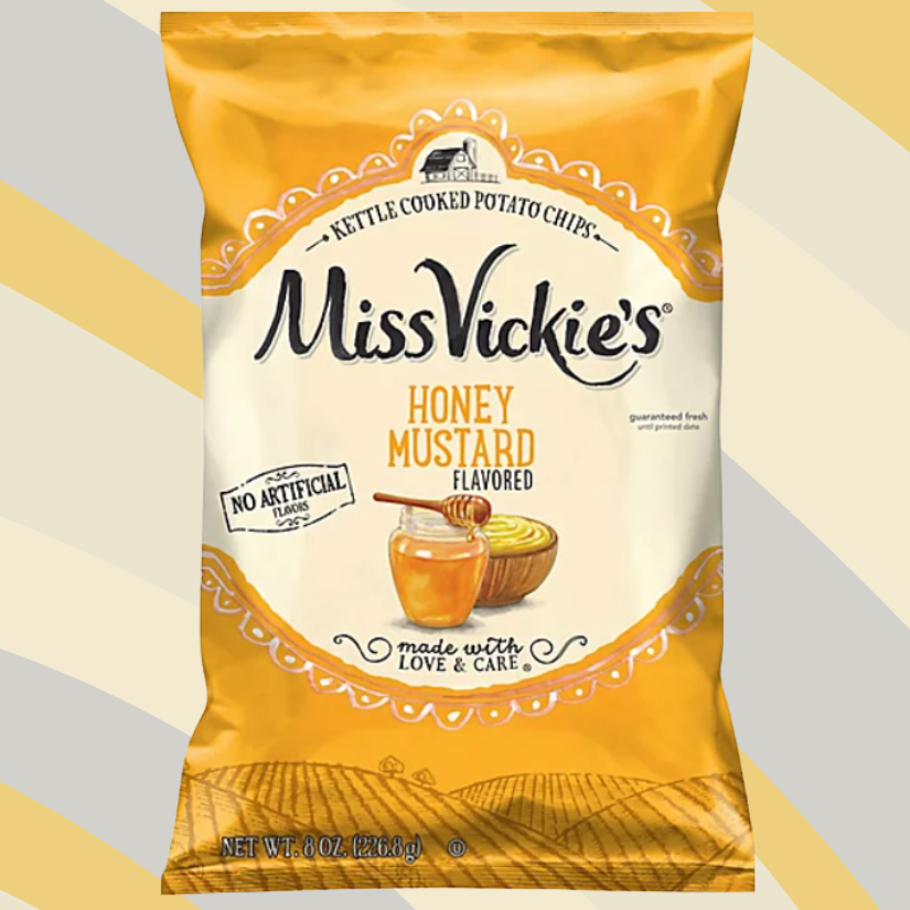 Miss Vickie's Honey Mustard Potato Chips, 8 oz bag available at CrunchyFix with free delivery