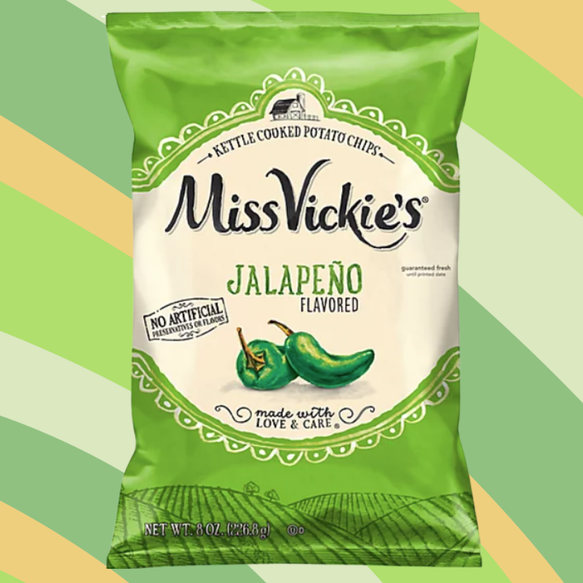 Miss Vickie's Jalapeno Potato Chips, 8 oz bag available at CrunchyFix with free delivery