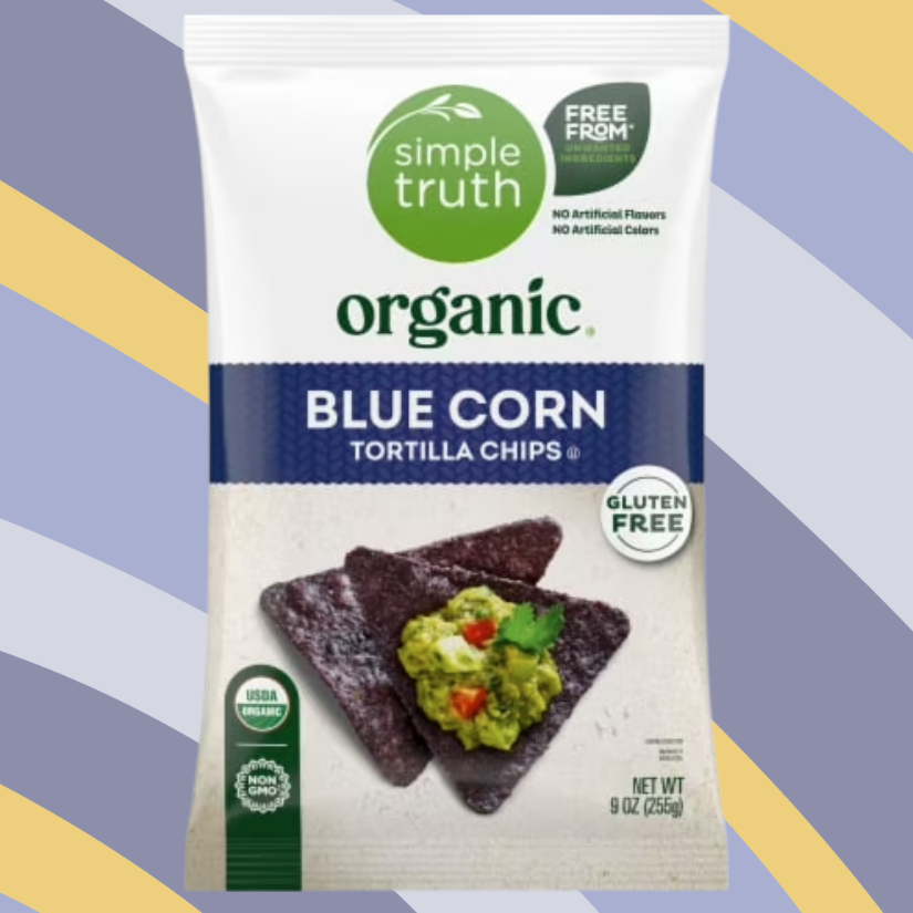 Simple Truth Organic Blue Corn Tortilla Chips, 9 oz bag available at CrunchyFix with free delivery