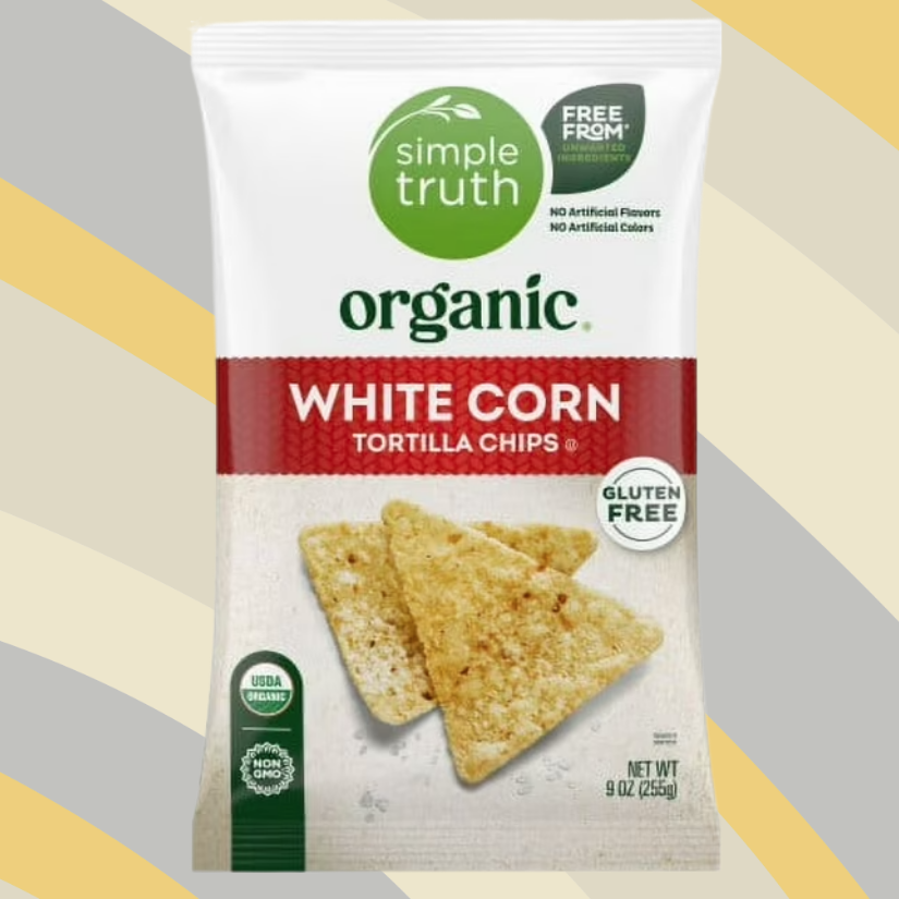 Simple Truth Organic White Corn Tortilla Chips, 9 oz bag available at CrunchyFix with free delivery