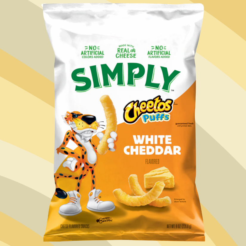 Simply Cheetos Puffs White Cheddar Snacks, 8 oz bag available at CrunchyFix with free delivery