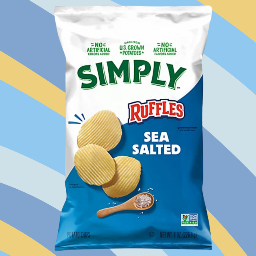 Simply Ruffles Sea Salted, 8 oz bag available at CrunchyFix with free delivery