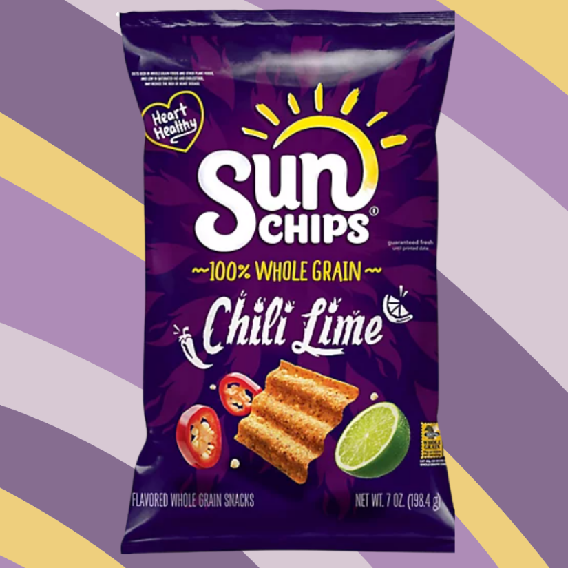Sunchips Chili Lime Whole Grain Snacks, 7 oz bag available at CrunchyFix with free delivery