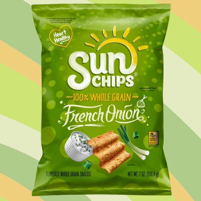 Sunchips French Onion Whole Grain Snacks, 7 oz bag available at CrunchyFix with free delivery