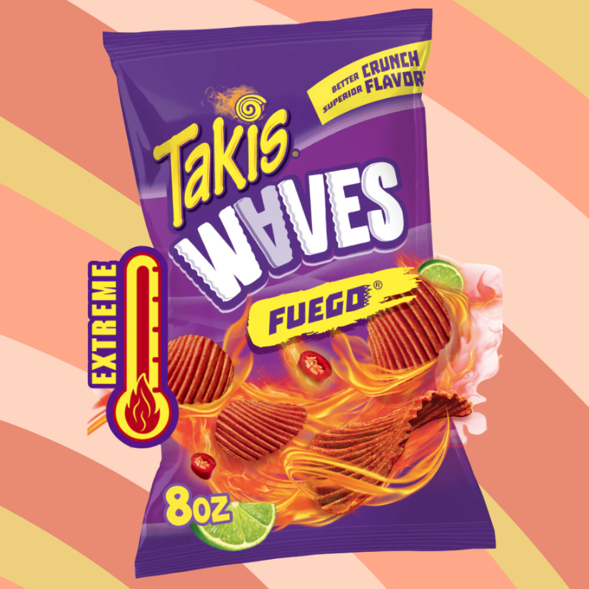Takis Waves Fuego, 8 oz bag available at CrunchyFix with free delivery