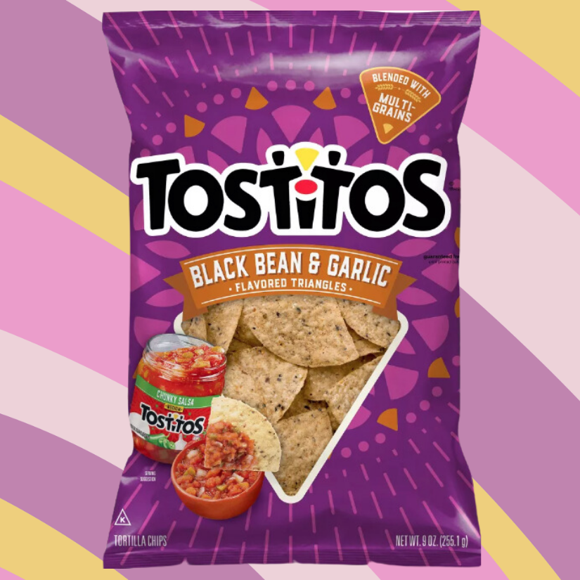 Tostitos Black Bean & Garlic Tortilla Chips, 9 oz bag available at CrunchyFix with free delivery