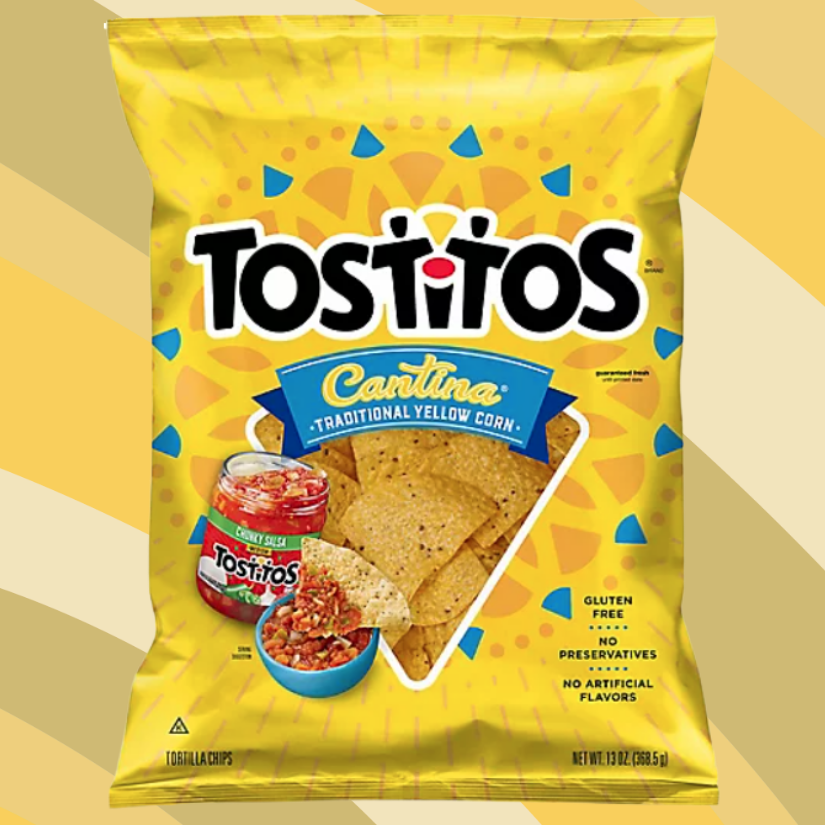 Tostitos Cantina Traditional Yellow Corn Tortilla Chips, 13 oz bag available at CrunchyFix with free delivery