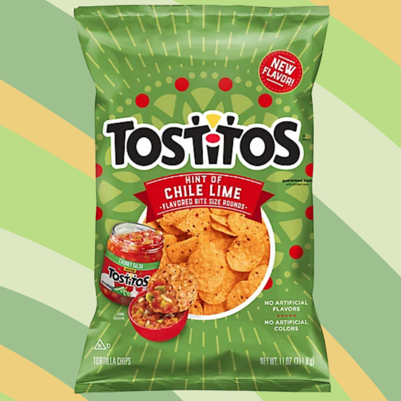 Tostitos Hint of Chile Lime Bite Size Rounds Tortilla Chips, 11 oz bag available at CrunchyFix with free delivery