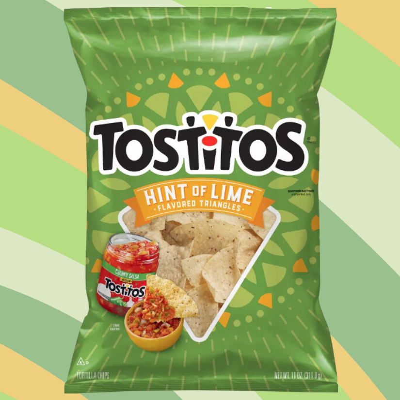 Tostitos Hint of Lime Triangles Tortilla Chips, 11 oz bag available at CrunchyFix with free delivery