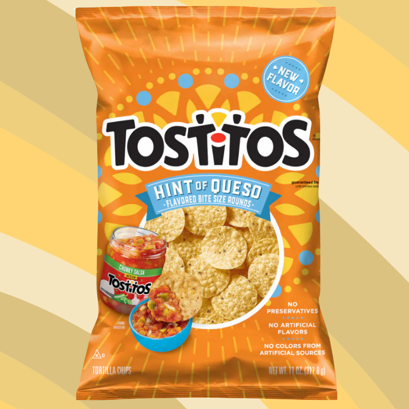 Tostitos Hint of Queso Bite Size Rounds Tortilla Chips, 11 oz bag available at CrunchyFix with free delivery