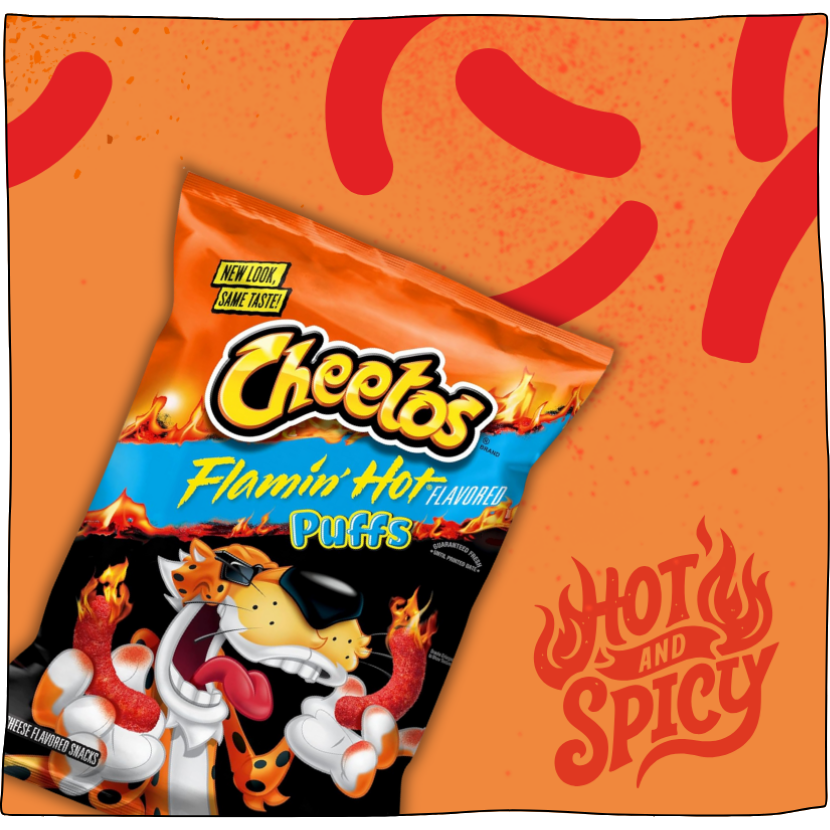 Cheetos Puffs Flamin' Hot Cheese Flavored Snacks