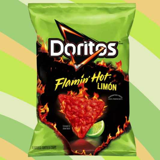 Doritos Flamin Hot Limon Tortilla Chips, 9.25 oz bag available at CrunchyFix with free delivery
