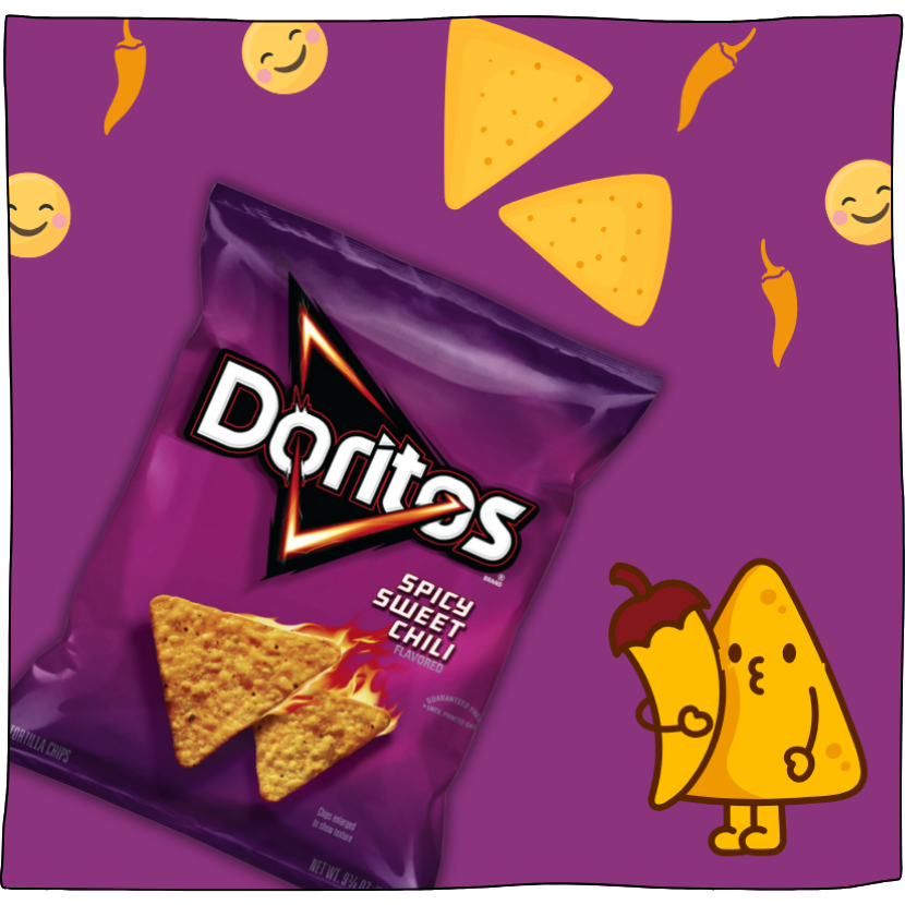 Doritos Tortilla Chips Spicy Sweet Chili Flavored Snack Chips