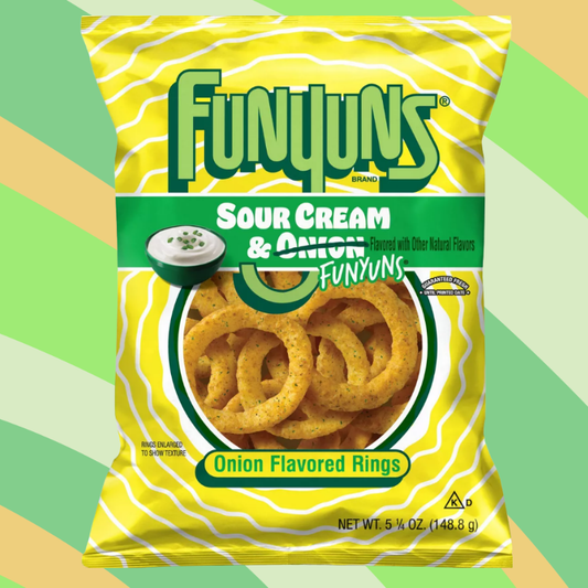 Funyuns Sour Cream and Funyuns Onion Flavored Rings, 5.25 oz bag available at CrunchyFix with free delivery
