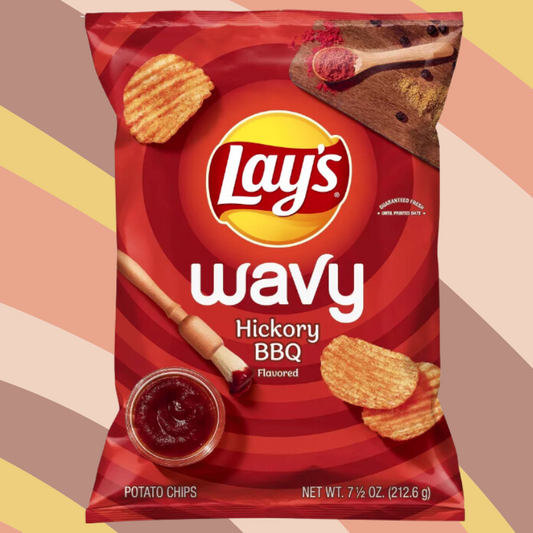 Lay's Wavy Hickory BBQ Potato Chips, 7.75 oz bag available at CrunchyFix with free delivery

