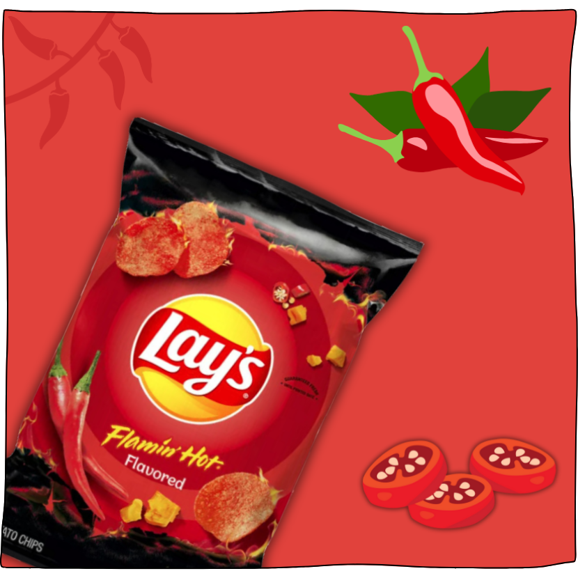 Lay's Potato Chips Flamin' Hot Flavored