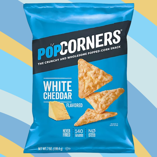 Popcorners White Cheddar Snacks, 7 oz bag available at CrunchyFix with free delivery
