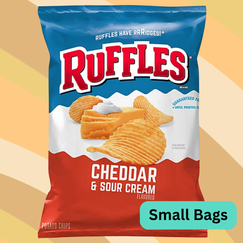 Ruffles Cheddar and Sour Cream, 2.13 oz bag available at CrunchyFix with free delivery
