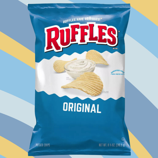 Ruffles Original Potato Chips, 8 oz bag available at CrunchyFix with free delivery

