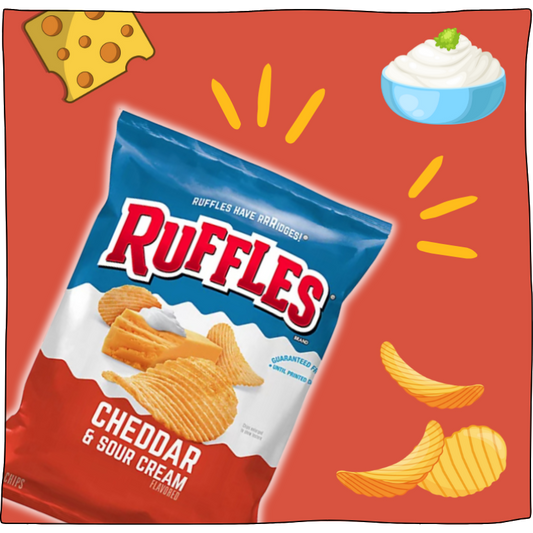 Ruffles Potato Chips Cheddar & Sour Cream Flavored Snack Chips