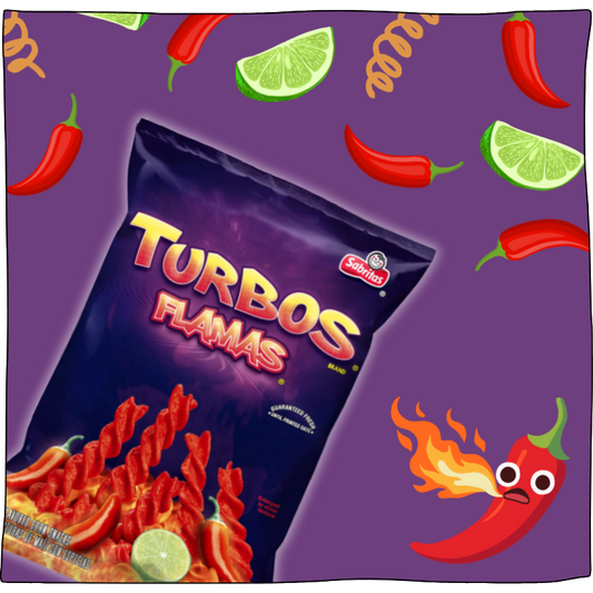 Sabritas Turbos Flamas Flavored Corn Snacks