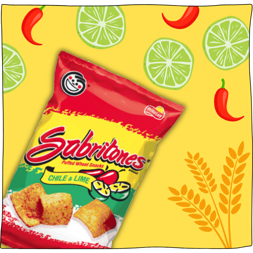 Sabritones Chile & Lime Puffed Wheat Snacks