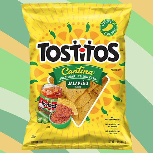 Tostitos Cantina Traditional Yellow Corn Jalapeno Tortilla Chips, 12 oz bag available at CrunchyFix with free delivery